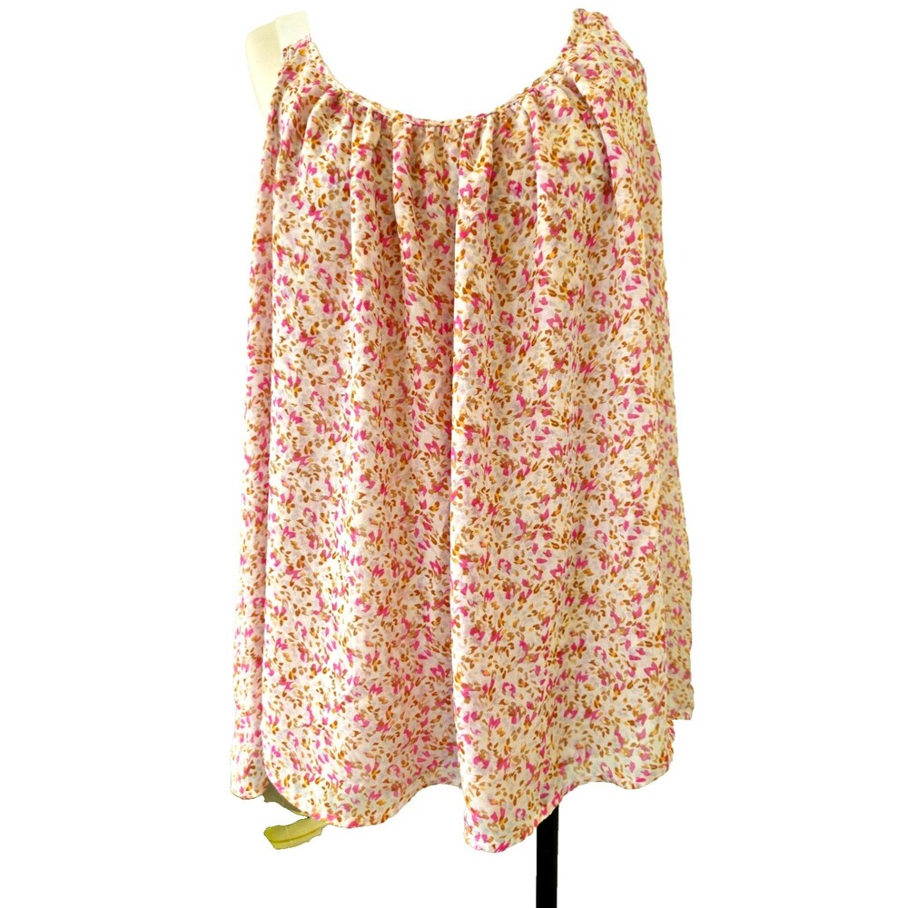 Lane Bryant Camisole Tank Top Flowy Adjustable Straps Pink Multi-Color Size 20